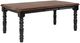 TEI Windswept Shores Cherry Rub-thru Dining Table with Black Base-0