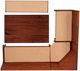 Linon Chelsea 3-Piece Beige/Walnut Nook Dining Set with Cushion-3