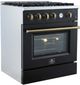 FORNO® Marco 30" Black Pro Style Gas Range-1