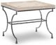 Century® Customizable Mesa Cortez Desert Tan Chairside Table with Black Iron Base-0