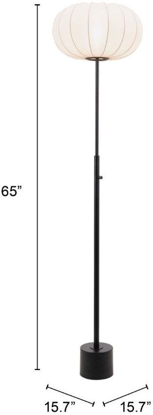 Zuo® Modern Wisteria Black Floor Lamp-3