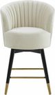 TOV Furniture by Inspire Me! Home Decor Cream Velvet Liana Swivel Stool-0