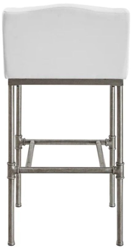 HH2 Home Dillon Silver/White Counter Stool-1
