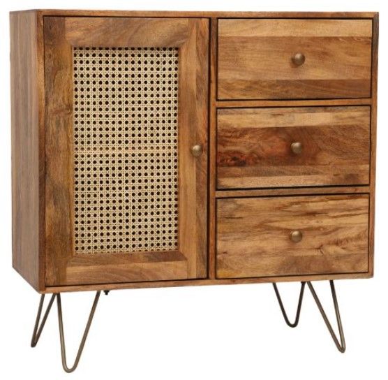 Jaipur Furniture Nyack Brown 3-Drawer Sideboard-0