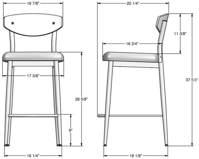 Amisco Customizable Hint Upholstered Counter Stool-2