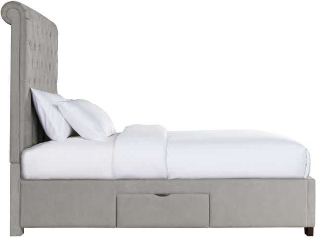 Elements International Waldorf Gray Queen Upholstered Storage Bed-1