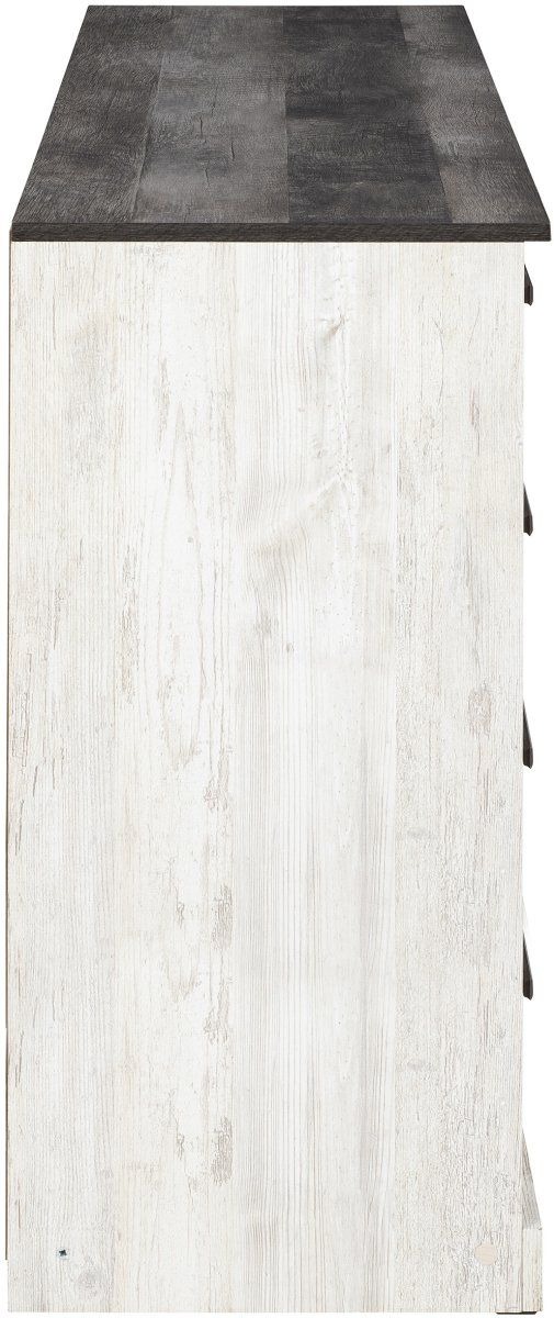 Signature Design by Ashley® Shawburn Whitewash/Charcoal Gray Eight Drawer Dresser-2