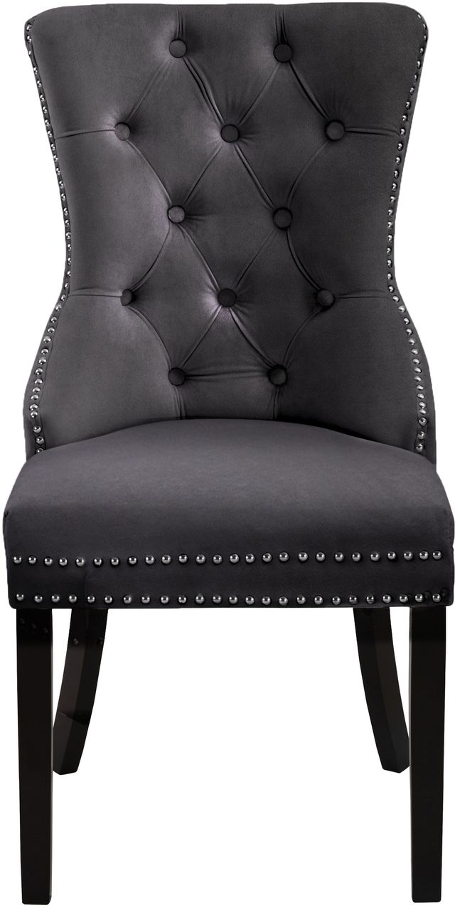 Meridian Furniture Nikki Gray Velvet Dining Chair-1