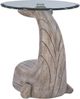 Powell® Wally The Whale Glass Top Side Table with Driftwood Base-3