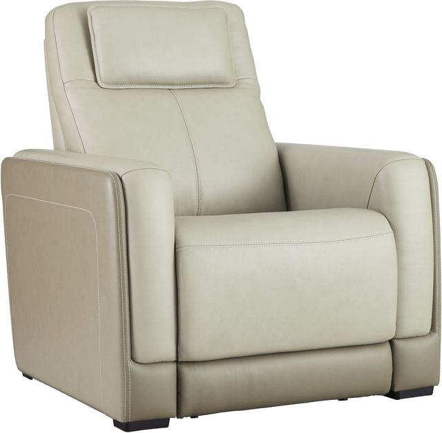 Signature Design by Ashley® Battleville Almond Power Recliner with Adjustable Headrest-0