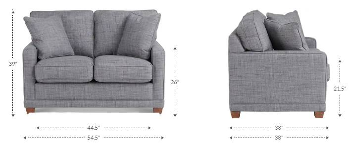 f-mall クビレニスタ L-LLサイズ La-Z-Boy® Kennedy Fog Loveseat | McMasters Home Gallery