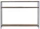 Currey & Company Lathi Brass Console Table with Black Base-1