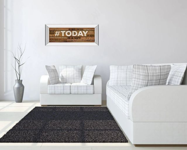 Classy Art Today is A Gift by Marla Rae Mirror Framed Wall Art-1