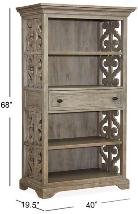 Magnussen Home® Tinley Park Dove Tail Gray Bookcase-2