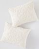 Olliix by Madison Park Ivory Full/Queen Laetitia Tufted Cotton Chenille Medallion Duvet Cover Set-2