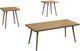 Monarch Specialties Inc. 3-Piece Light Walnut All Wood Accent Tables Set-0