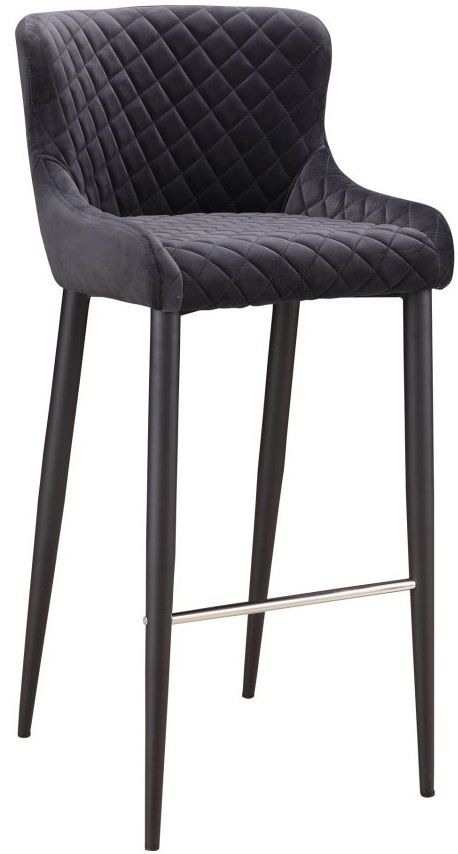 Moe's Home Collection Etta Dark Grey Bar Stool-2