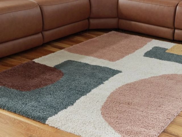 Signature Design by Ashley® Flynnwick Cream/Gray/Pink 5'x7' Area Rug-3