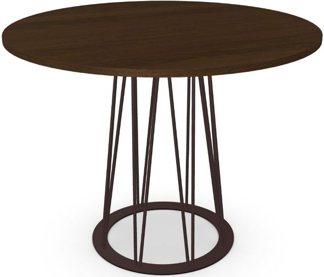 Amisco Customizable Calypso Walnut Veneer Counter Height Table with 48" Tabletop -0