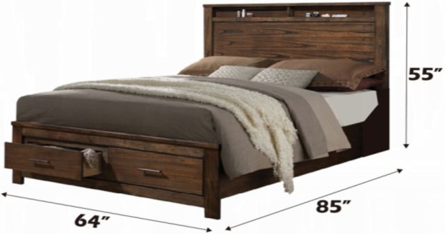 ACME Furniture Merrilee Oak Queen Panel Bed-2