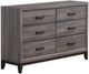 Global Furniture USA Kate 4-Piece Foil Gray Queen Panel Bedroom Set-2