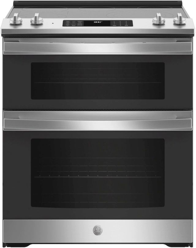 GE® 30" Slide In Electric Convection Double Oven Range-0