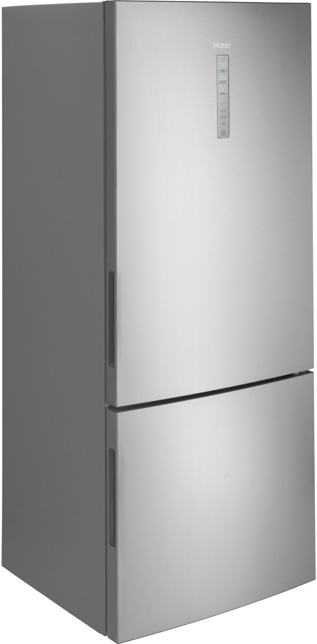 Haier 28 in. 15.0 Cu. Ft. Stainless Steel Bottom Freezer Refrigerator-1