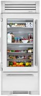 True® 30 In 17.7 Cu. Ft. Stainless Steel with Glass Counter Depth Bottom Freezer Refrigerator -0