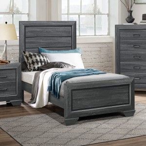 Mazin Furniture Beechnut Gray Twin Youth Bed-3
