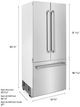 ZLINE 36" 19.6 Cu. Ft. Stainless Steel Built In French Door Refrigerator-3