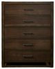 Vaughan-Bassett Lodge & Loft Dark Oak 5-Drawer Chest-0