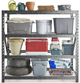 Gladiator® Hammered Granite 77" Wide Heavy Duty Rack with Four 24" Deep Shelves-1