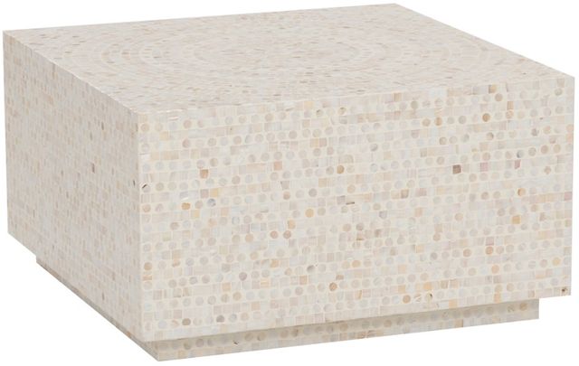 Linon Capiz Cream  Square Coffee Table-0