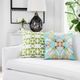 Laura Park Designs Stained Glass Turquoise 22" x 22" Pillow-1