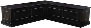 Linon Norah Black Backless Nook Bench