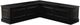 Linon Norah Black Backless Nook Bench-0