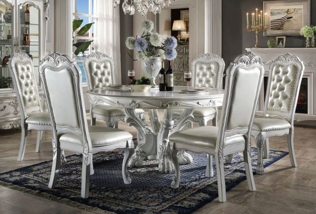 ACME Furniture Dresden Bone White Dining Table-1