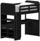 Elements International Ridgemont Black with Grain Youth Loft Bunk Bed-0