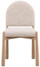 Dovetail Furniture Hiro 2-Piece Natural/Yukon Cream Dining Side Chair Set-1