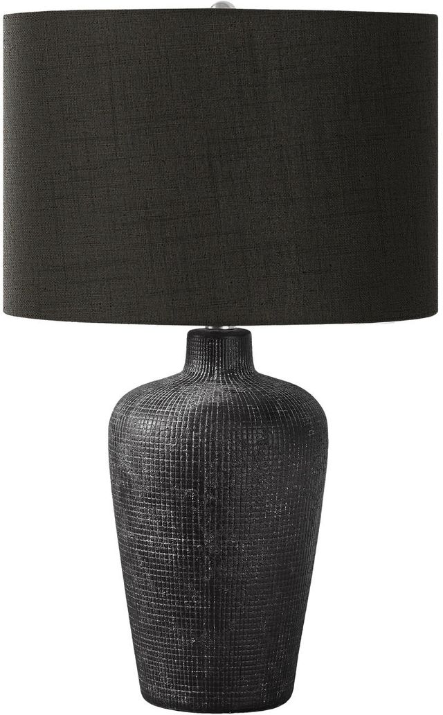 Monarch Specialties Inc. 24"H Black Ceramic Table Lamp-0