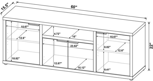 Coaster® Tabby Brown TV Stand-4