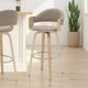 Armen Living Daxton Oak/Vintage Taupe Barstool-1