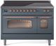 Ilve® Nostalgie II Series 48" Blue Grey Pro Style Induction Range-0