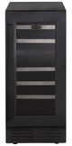 Marathon® 15" Black Stainless Steel Dual Zone Built-In Wine Cooler-0