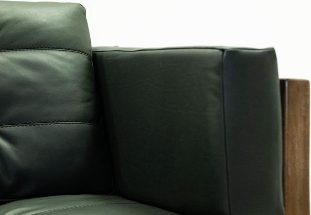 International Furniture Direct Roots Brown/Green Leather Loveseat-1