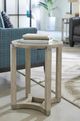 Hammary® Solstice Glass Top Round Spot Table with Soft Beige Base-1