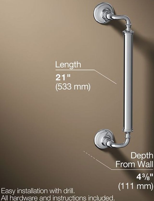 KOHLER® Artifacts® Polished Chrome 18" Grab Bar-1