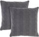 Nourison Home™ Lifestyle 2-Piece Charcoal Cotton Knitted Throw Pillows Set-0