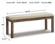 Signature Design by Ashley® Moriville Beige Upholstered Bench-2