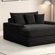 Furniture of America® Veyrier Black Arm Chaise-3